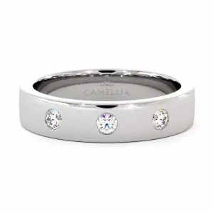 טבעת יהלומים יוקרתית לגבר בעיצוב מודרני